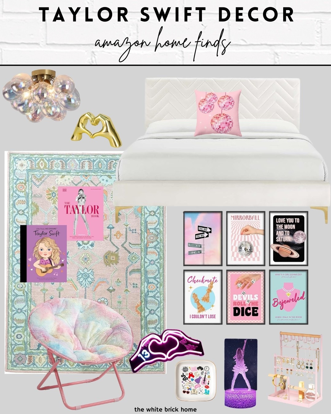 A few super cute, quick shipping Taylor swift decor finds from Amazon! 

❤️❤️

Taylor swift, Taylor swift decor, decor, girls room, girls bedroom, kids room, kids bedroom finds, home decor finds, home design, girls room decor, girls room wall art c girls room rug, girls room bed, girls room wall decor, tween girl Taylor swift, wall light, girls room ceiling light, girls room bedroom chair, girls room bedding, girls room design, Amazon Taylor swift gifts, Taylor swift gift 

#LTKHome #LTKKids #LTKFamily