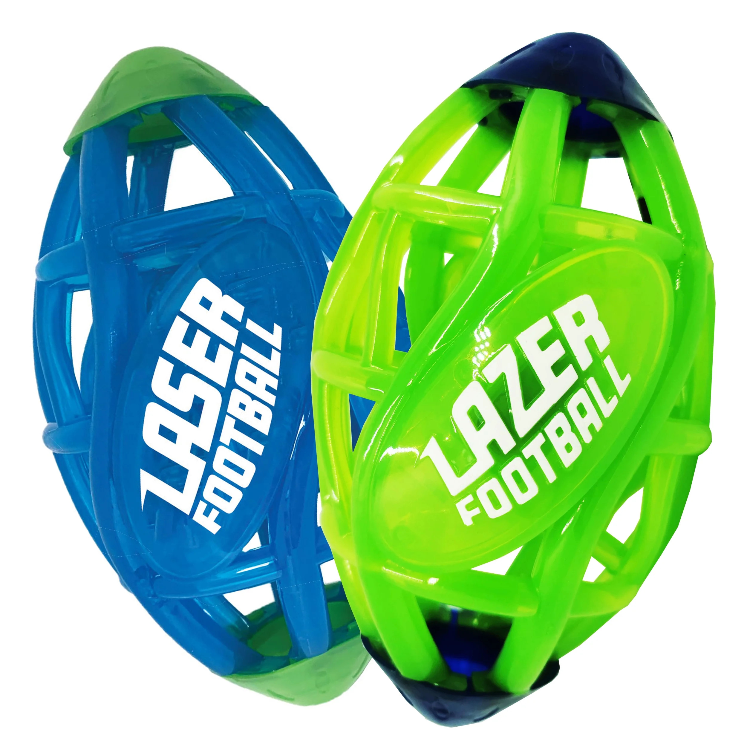 Lazer Light Up Glow Rubber Toy Football, Green and Blue, Pee Wee Size 3 | Walmart (US)