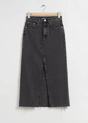 Long Frayed Edge Denim Skirt | & Other Stories US
