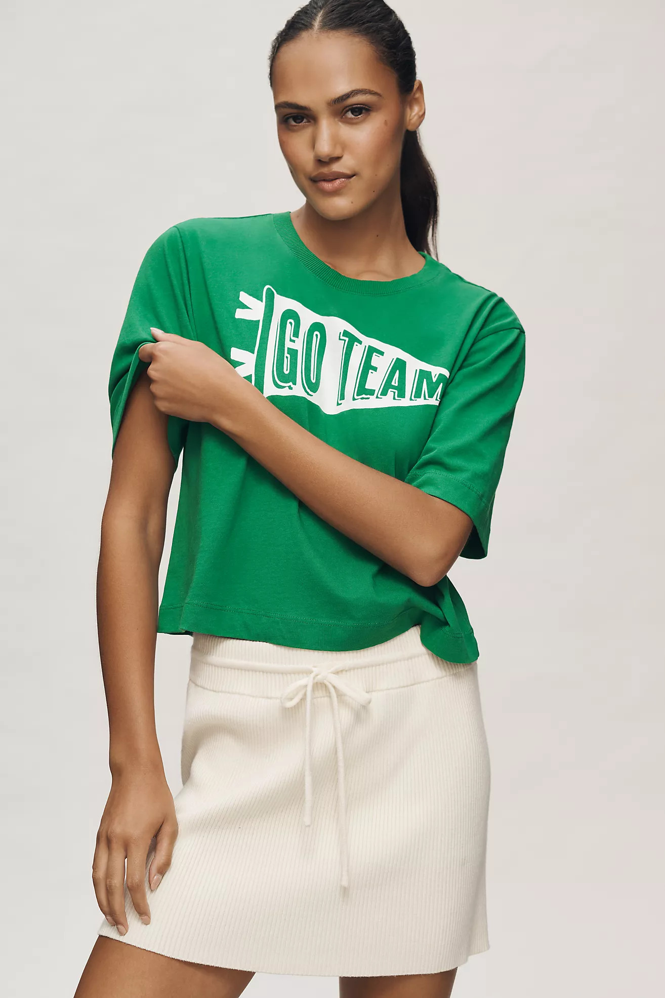 The Corey Short-Sleeve Game Day Boxy Tee by Maeve | Anthropologie (US)