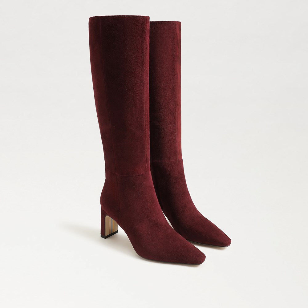 Sam Edelman Sylvia Knee High Boot French Burgundy Suede 8.5 | Sam Edelman CA