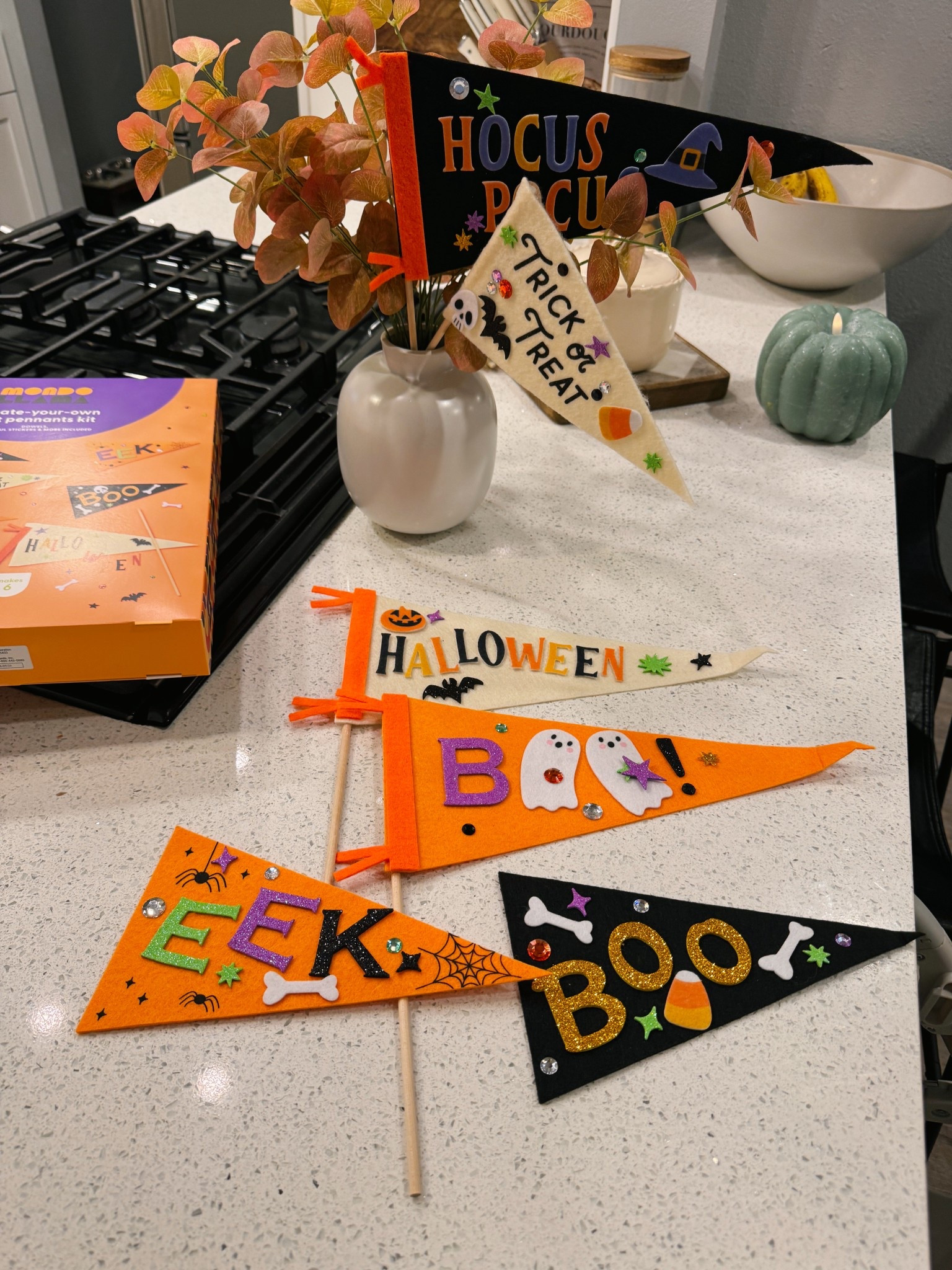 Make your own Halloween pennant felt flag kit! Such a fun craft for kids and adults! Perfect for boo baskets or photos! Halloween kids crafts 

#LTKSeasonal #LTKKids #LTKHalloween