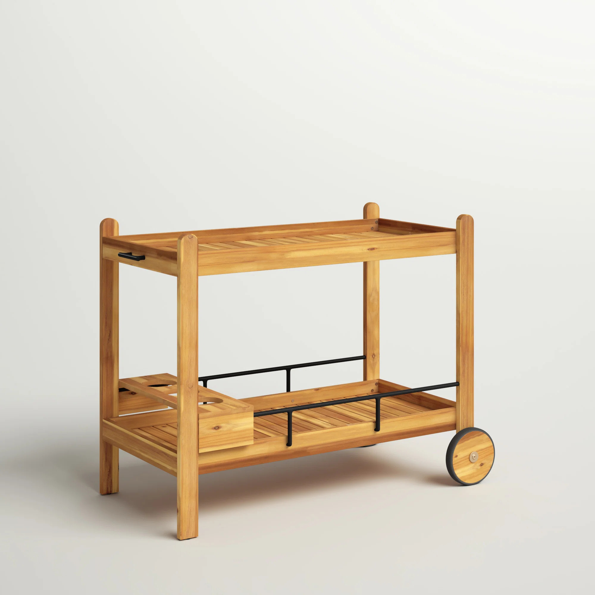 Beachcrest Home Berit Beachcrest Home™ Bar Cart with Solid Wood Outer Material & Reviews | Wayf... | Wayfair North America