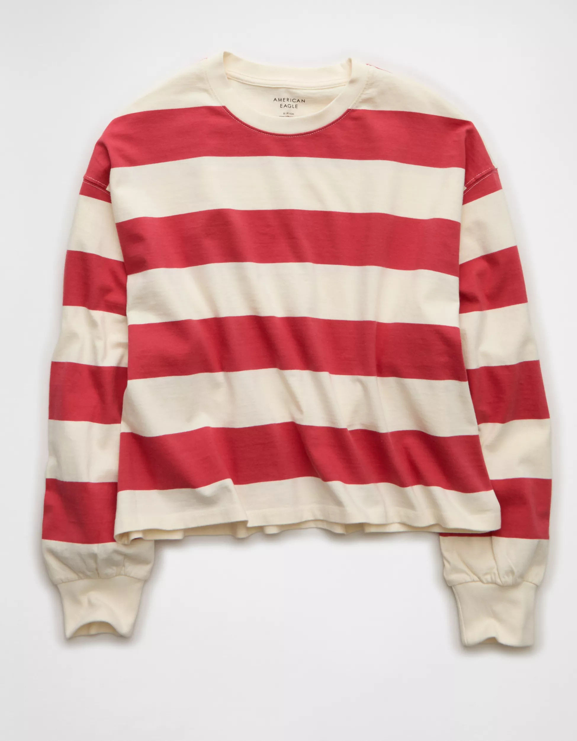 AE Striped Balloon Sleeve T-Shirt | American Eagle Outfitters (US & CA)
