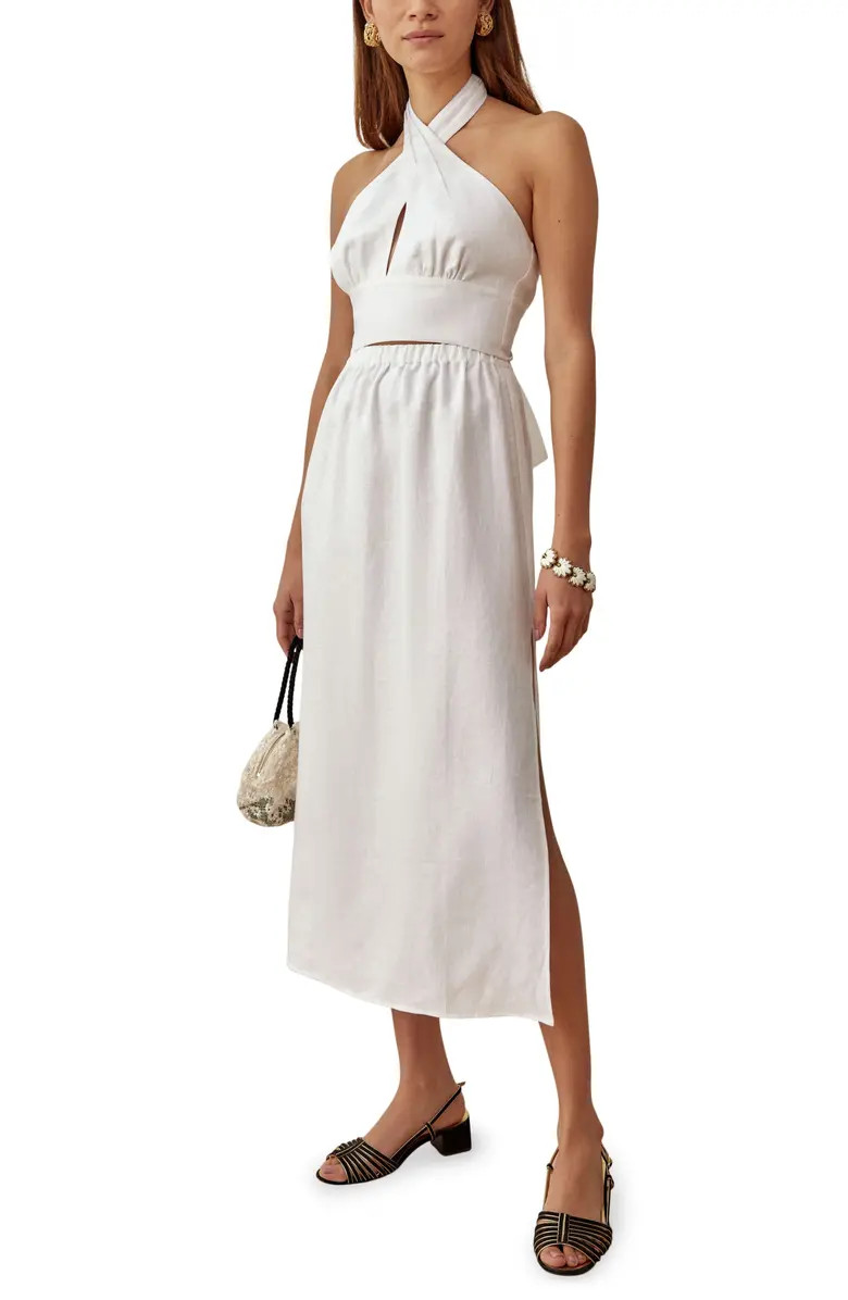 Reformation Tulin Two Piece Halter & Skirt Set | Nordstrom | Nordstrom