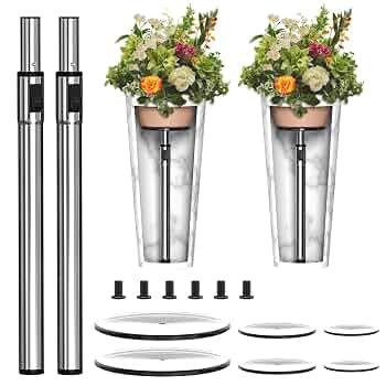 2 Set Adjustable Plant Risers for Inside Pot, Planter Insert for Large Pot, 20-32'' Rise Filler R... | Amazon (US)