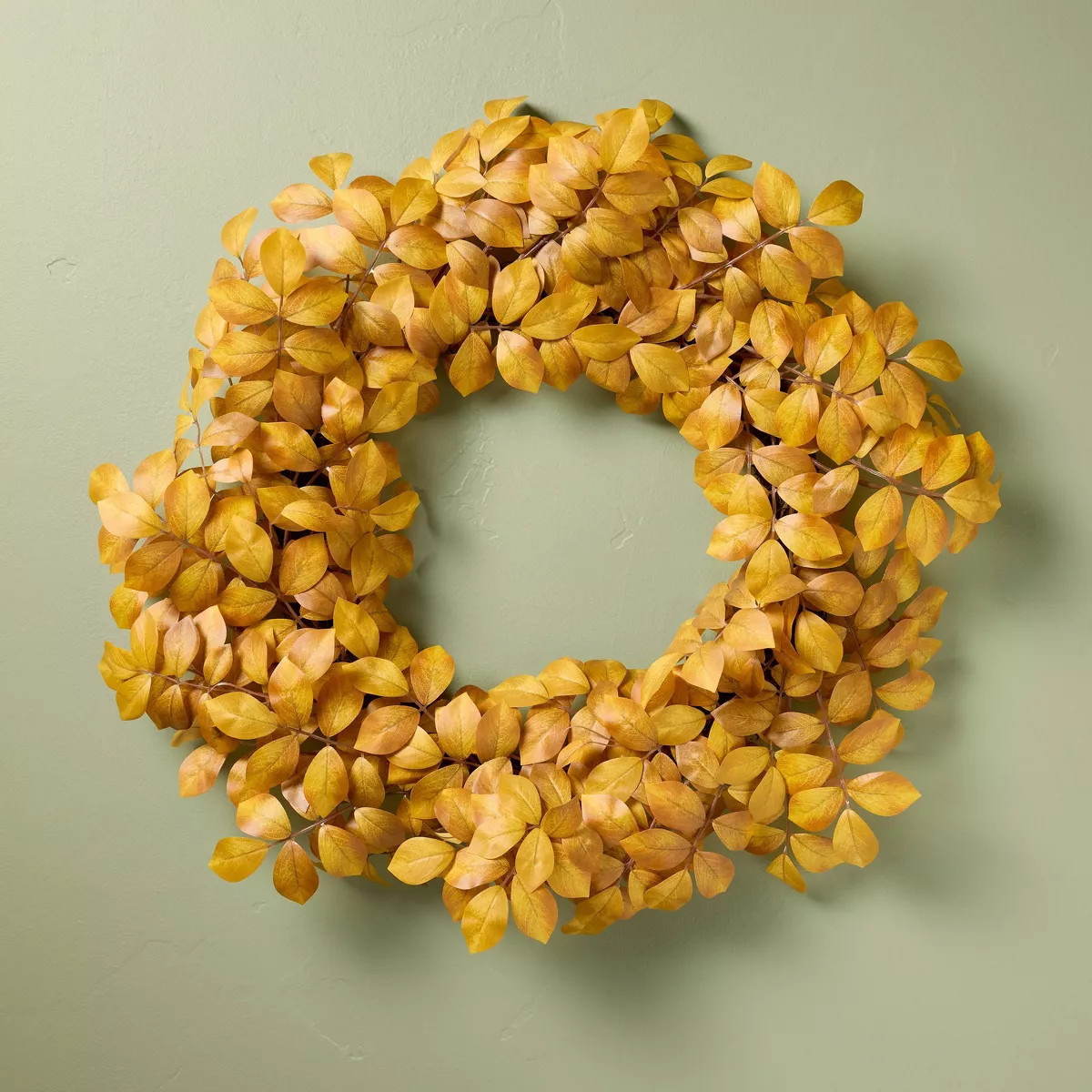 26" Faux Golden Ash Leaf Fall Wreath - Hearth & Hand™ with Magnolia | Target