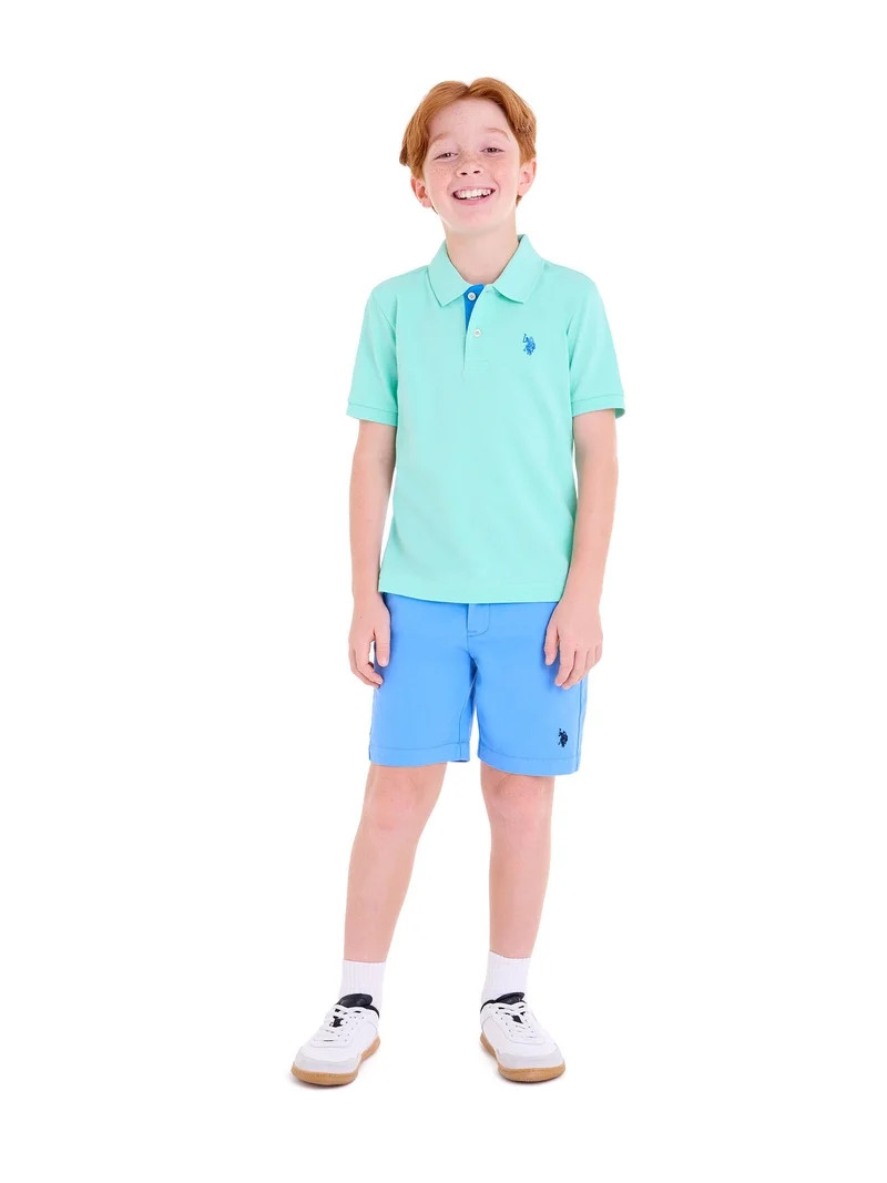 U.S. Polo Assn. Boys Pique Polo Shirt, Sizes 4-18 | Walmart (US)