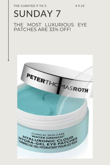 Peter Thomas Roth eye patches, hydrating, depuffying, Walmart beauty deals, beauty sale, PTR eye patches, Sunday 7

#LTKbeauty #LTKsalealert