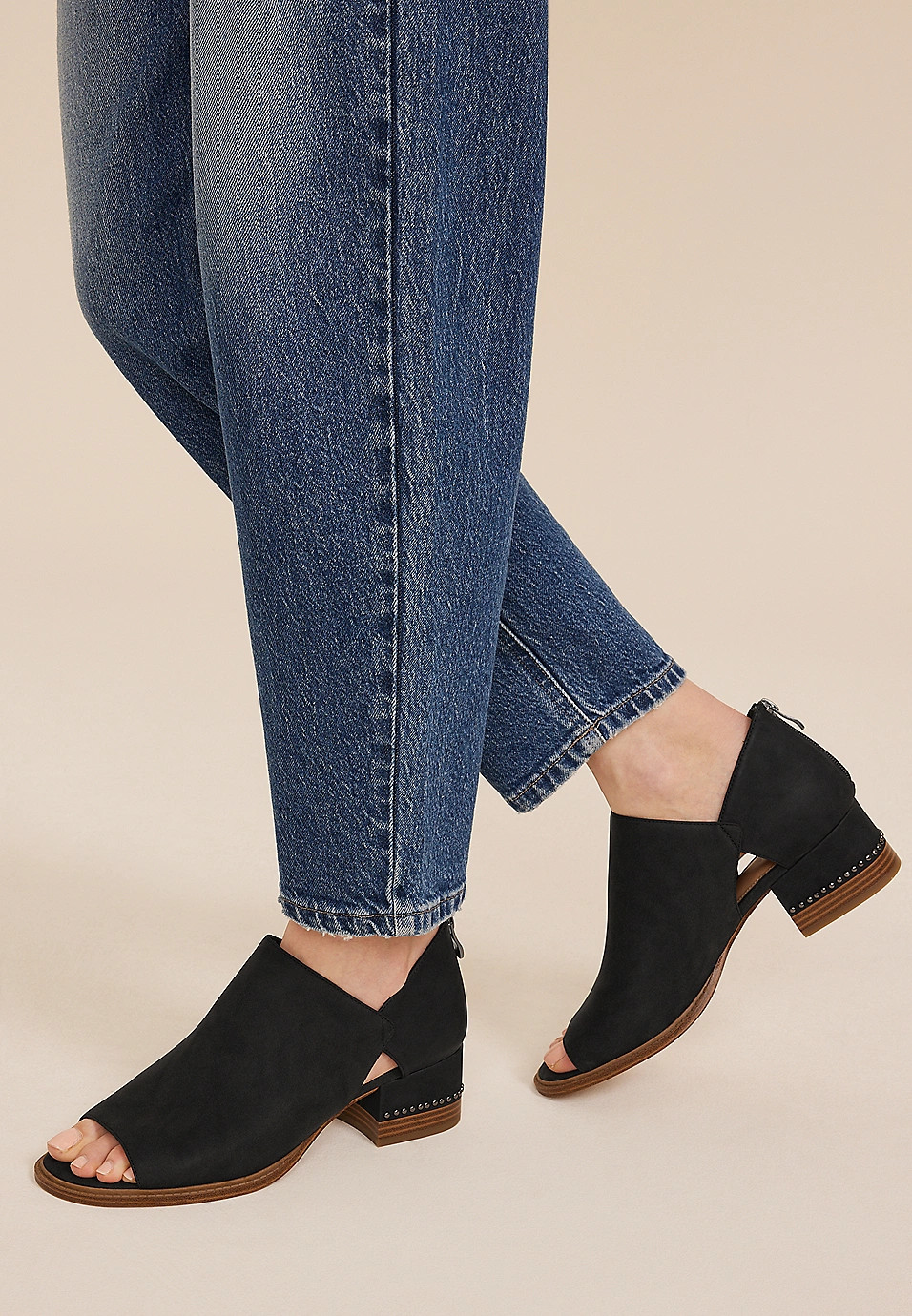 SuperCush Ciara Studded Block Heel Bootie | Maurices