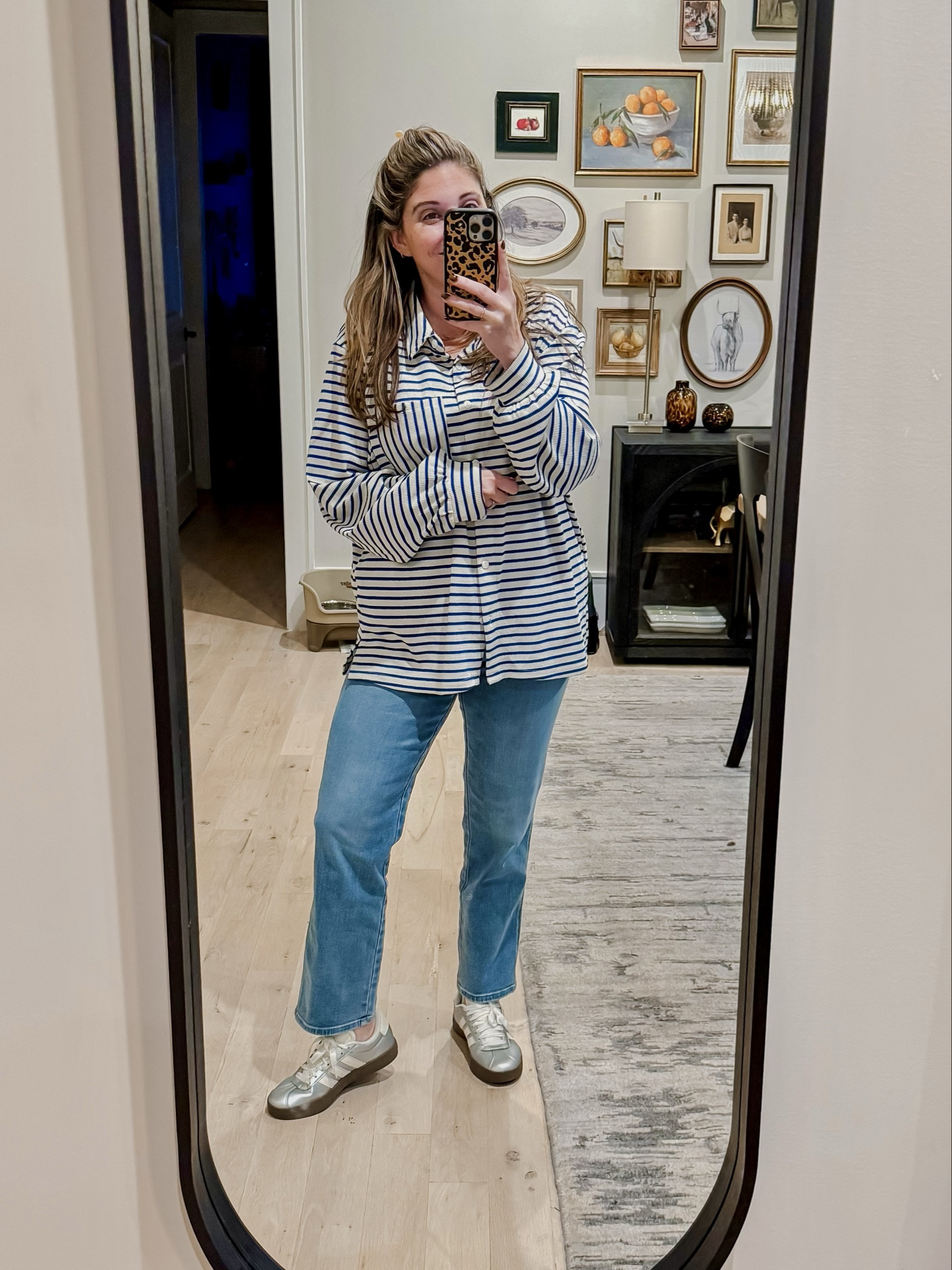 This outfit is comfy and affordable!! (My favorite kind of outfit for sure! ) This was a throw on and go kind of day and it turned out not too bad?! 
Top L / Jeans 14 / Sneakers tts 

#LTKootd #LTKShoeCrush #LTKMidsize