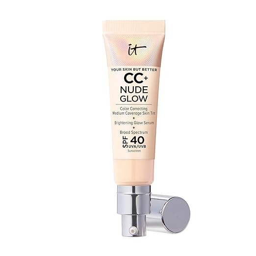 IT Cosmetics CC+ Nude Glow - Medium Coverage Foundation with SPF 40 & Brightening Glow Serum, Lig... | Amazon (US)