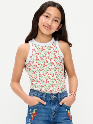 Fitted Ribbed Tank Top for Girls | Old Navy (US)