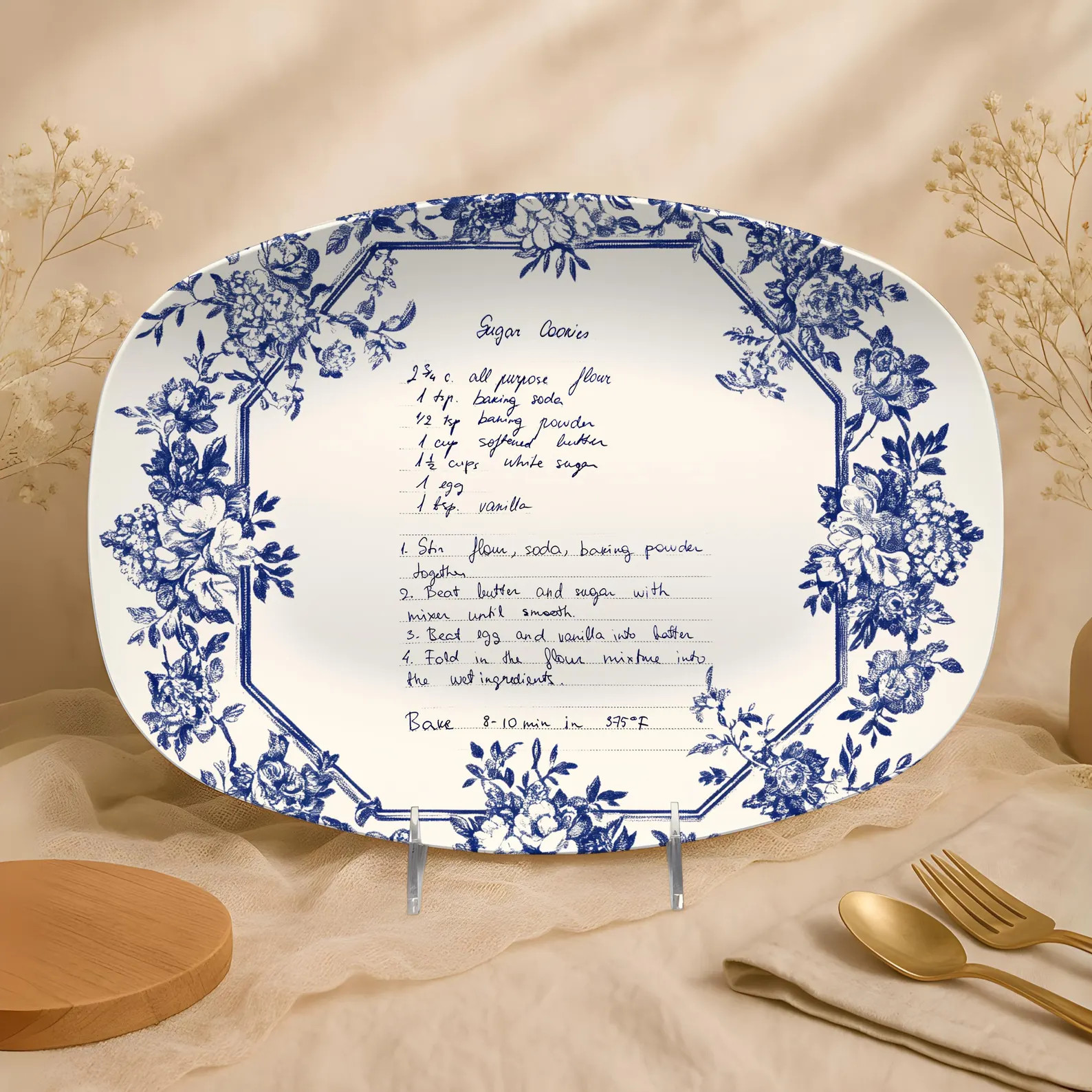 Custom Handwritten Recipe Platter, Personalized Family Keepsake Plate, Grandma Handwriting Recipe... | Etsy (US)