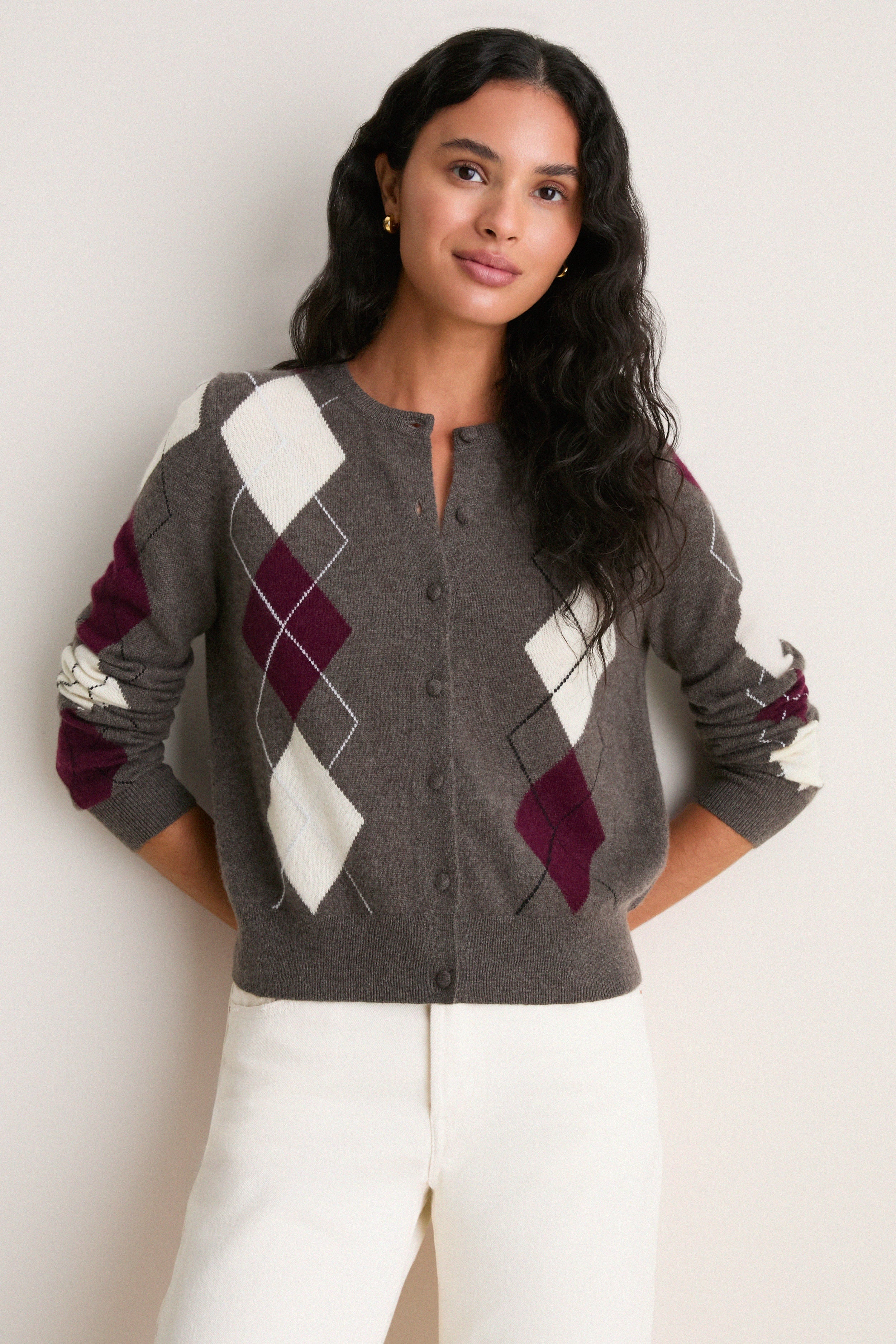 Argyle Cashmere Riley Cardigan | Tuckernuck (US)