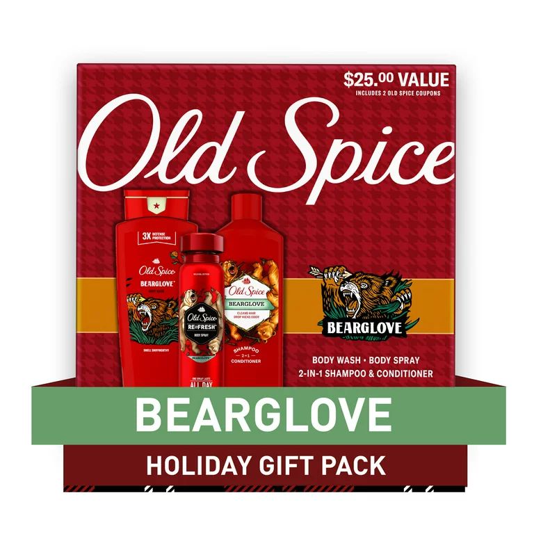 ($25 Value) Old Spice Bearglove Holiday Gift Pack, Includes Body Wash, Body Spray and 2-in-1 Sham... | Walmart (US)
