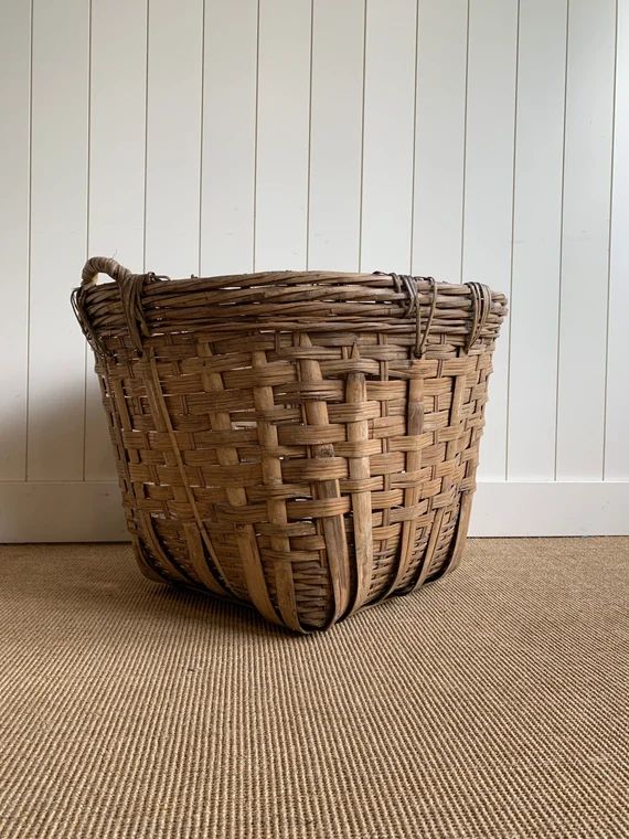 A Large Antique French Harvest Basket | Etsy | Etsy (US)