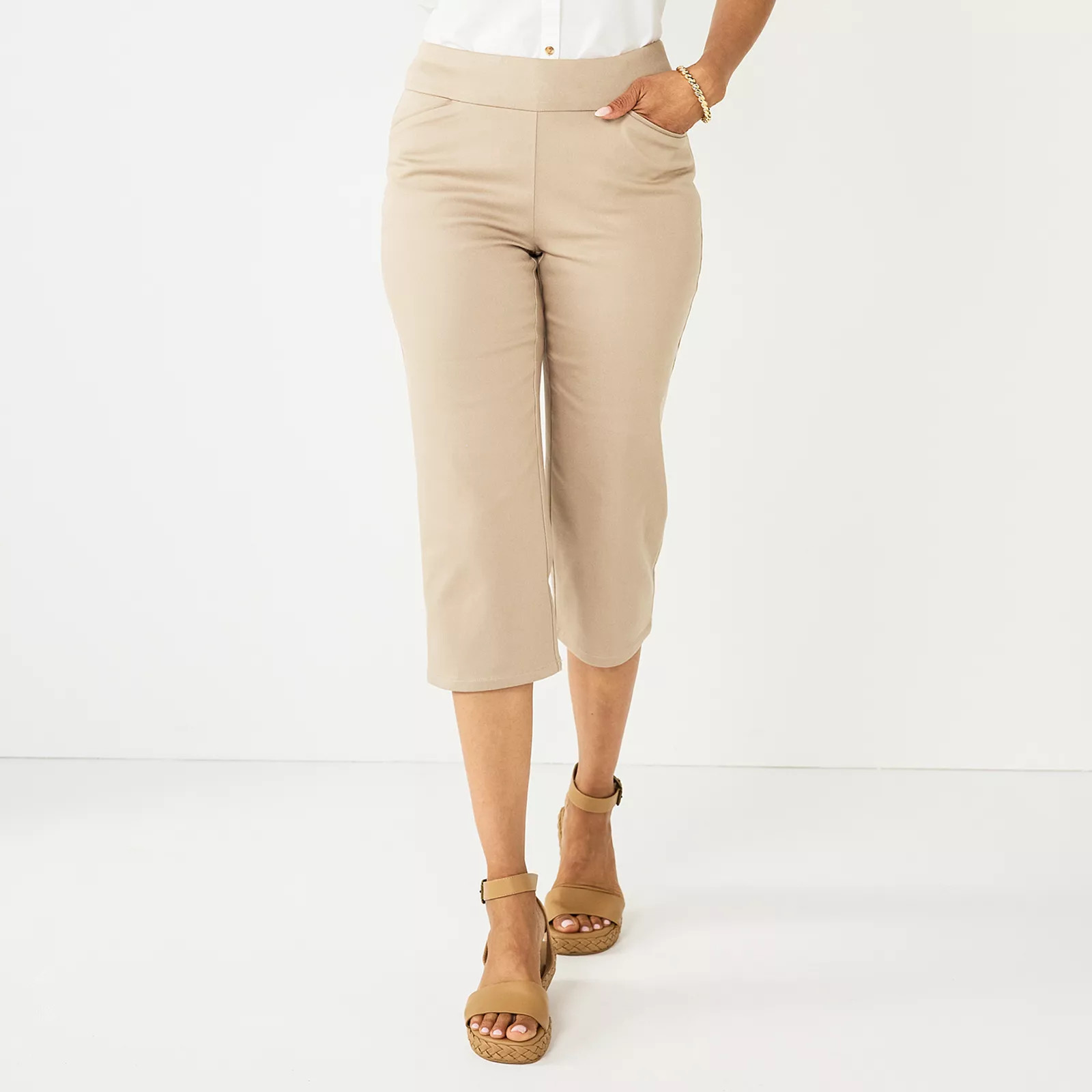 Women's Croft & Barrow\u00ae Effortless Pull-On Capris | Kohl's