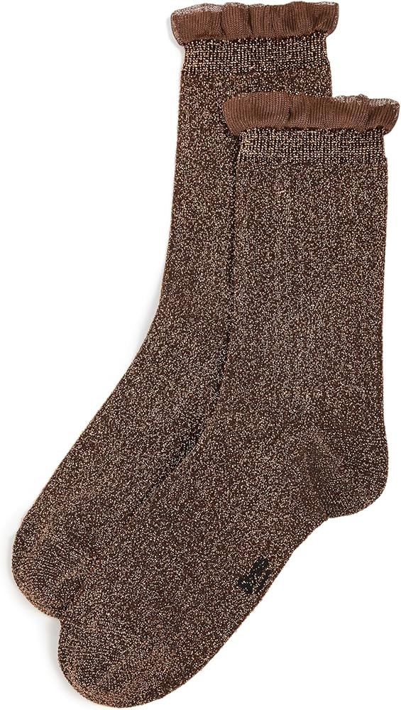 Stems Women's Soft Ruffle Metallic Socks | Amazon (US)