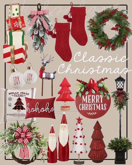 Classic Christmas decor, Walmart home, Walmart decor, Walmart holiday, red and white Christmas decor, affordable holiday decor 

#LTKunder50 #LTKhome #LTKHoliday