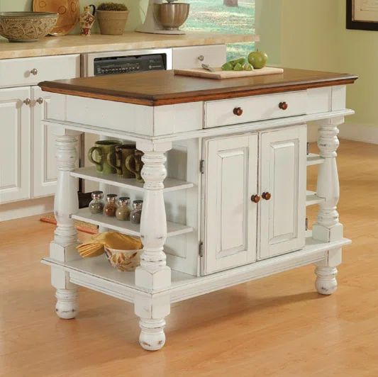Collette 42'' Wide Kitchen Island with Solid Wood Top | Wayfair North America
