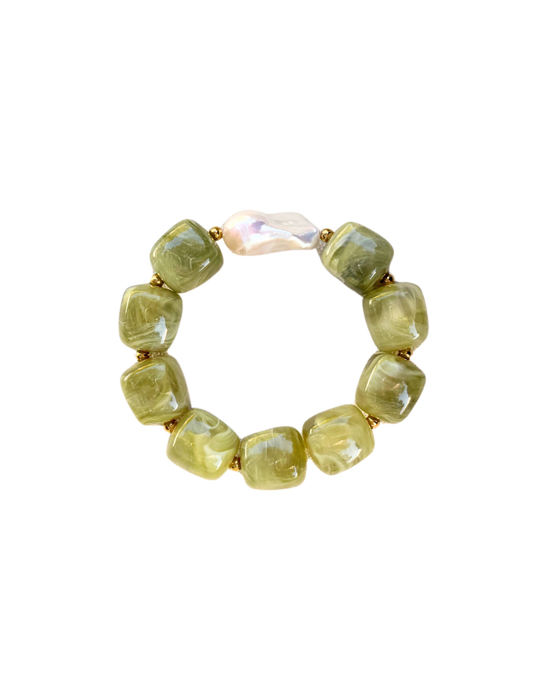 Matcha Bubble Elastic — Fraypearls | Fraypearls