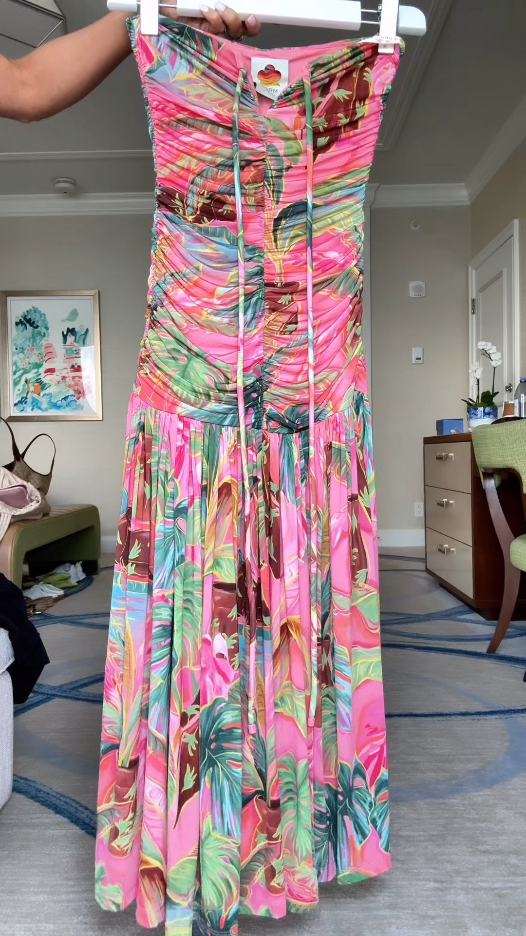 My Palm Beach dinner outfit. Farm Rio midi dress in XXS. Strappy neutral heels are TTS. Shell purse. Resort wear. Resort outfit. Vacation outfit. Vacation dress. Destination wedding. 

#LTKTravel #LTKootd #LTKWedding