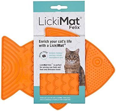 Lickimat Casper & Felix, Fish-Shaped Cat Slow Feeders for Feline Boredom and Anxiety Reduction; P... | Amazon (US)