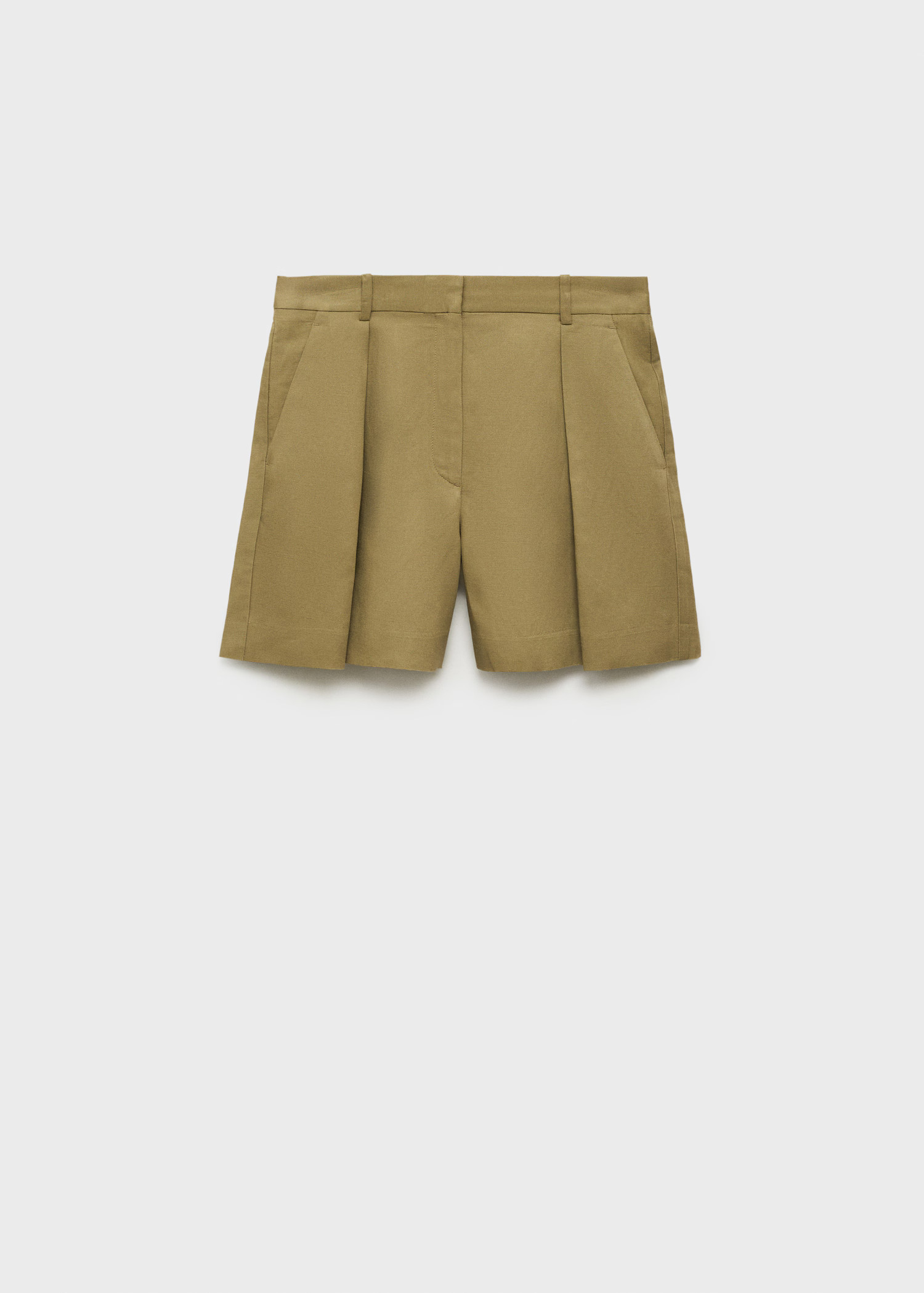 Linen-blend suit bermuda shorts | MANGO (UK)