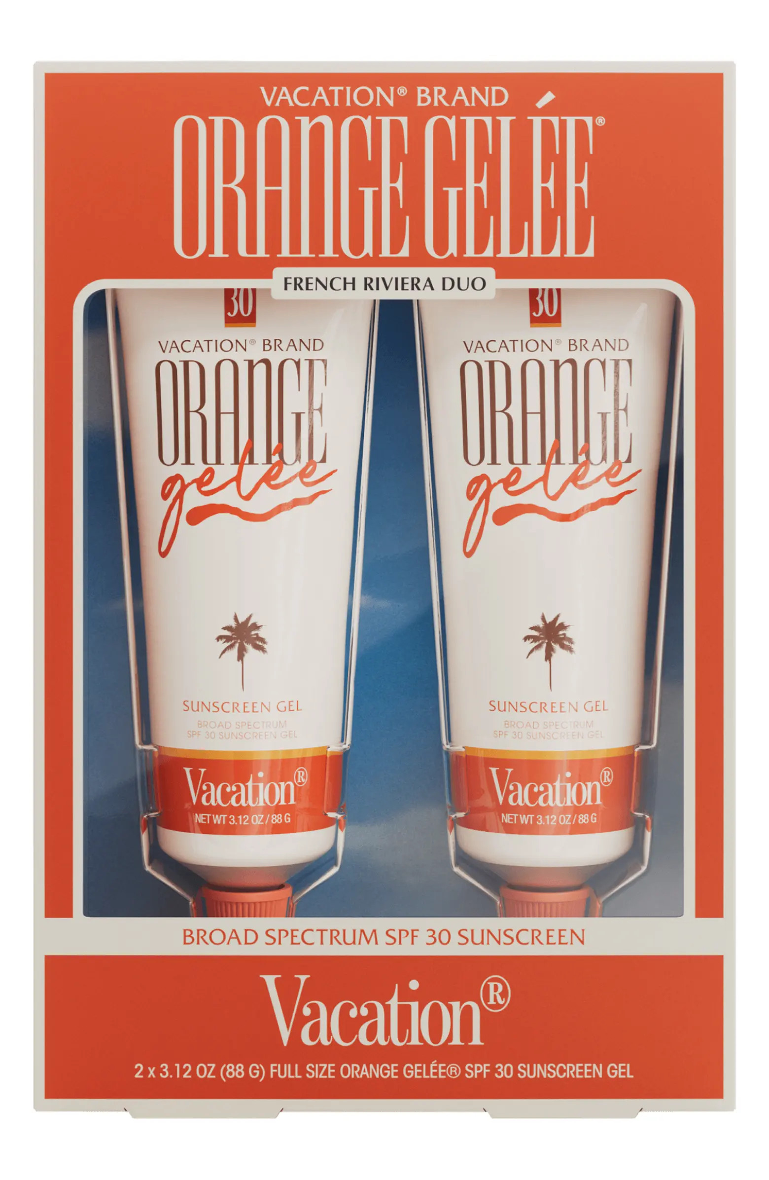 Vacation French Riviera Orange Gelée SPF 30 Sunscreen Gel Duo $46 Value | Nordstrom | Nordstrom