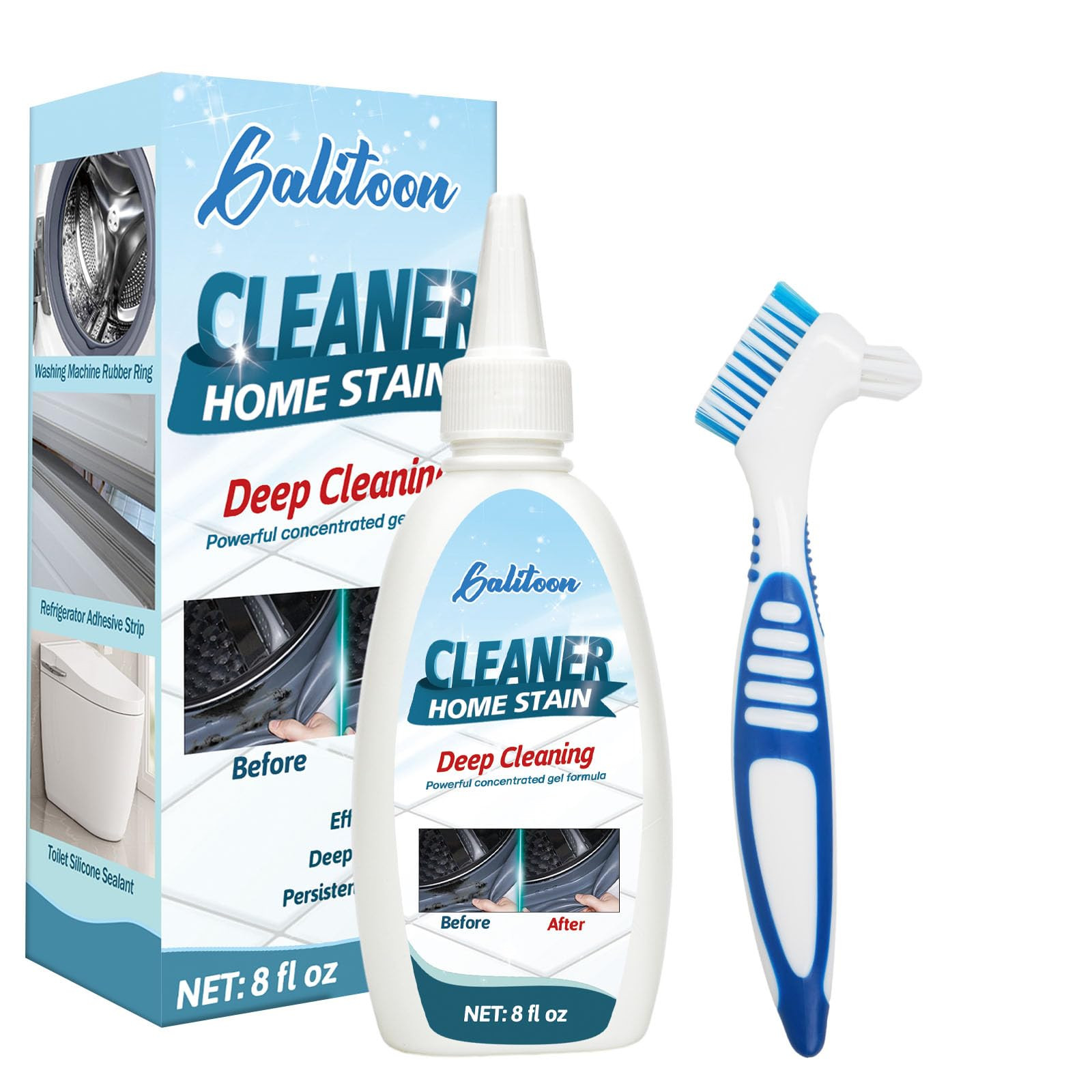 Mold Stain Cleaning Gel, Washing Machine Cleaner for Washing Machine Seal, Refrigerator Strips, B... | Amazon (US)