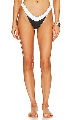 GIGI C Brett Bikini Bottom in Black & White from Revolve.com | Revolve Clothing (Global)