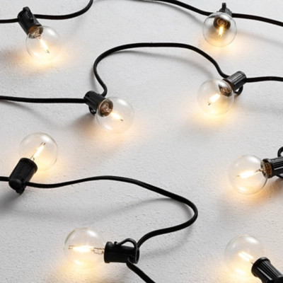Safavieh Leigh Outdoor String Lights, Black | Ashley Homestore