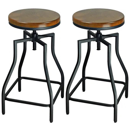 Williston Forge Wisbech Swivel Adjustable Height Bar Stool | Wayfair | Wayfair North America