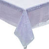 White Lace-Printed & Solid Color Rectangle Disposable Plastic Tablecloth Kit - 2 Pc. | Oriental Trading Company