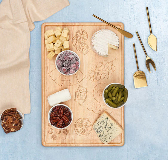 Meg Quinn Charcuterie Map Board | Rectangle | 18" x 12" | Sophistiplate