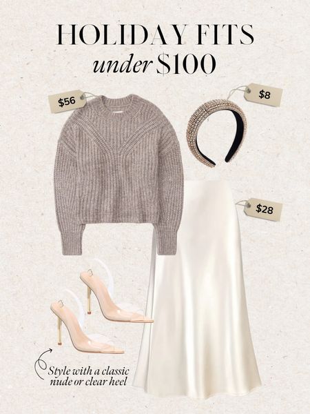 Holiday Outfit under $100 // Office Hours 

Holiday look, holiday fashion, casual holiday outfit, satin skirt looks, holiday maxi skirts 


#LTKSeasonal #LTKHoliday #LTKunder100