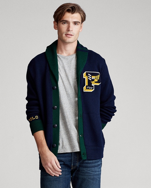 Cotton Letterman Cardigan | Ralph Lauren (US)