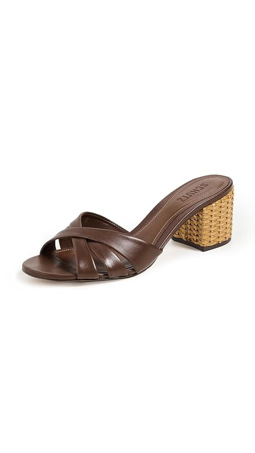 SCHUTZ Women's Keffa Mid Block Sandals | Amazon (US)