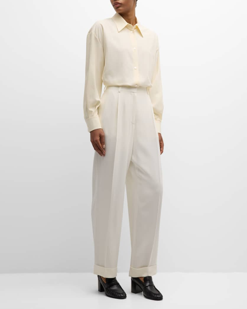 Tor Pleated Wide-Leg Pants | Neiman Marcus