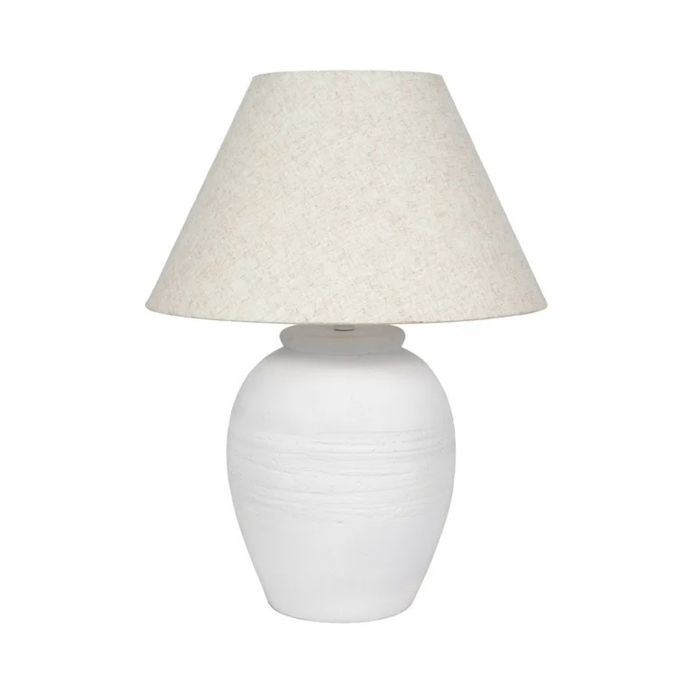 Sagebrook Home Artisan Jug Table Lamp with Tapered Shade Pottery Metal Fabric | Walmart (US)
