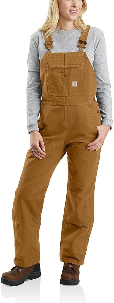 Carhartt womens Relaxed Fit Washed Duck Insulated Bib Overall | Amazon (US)