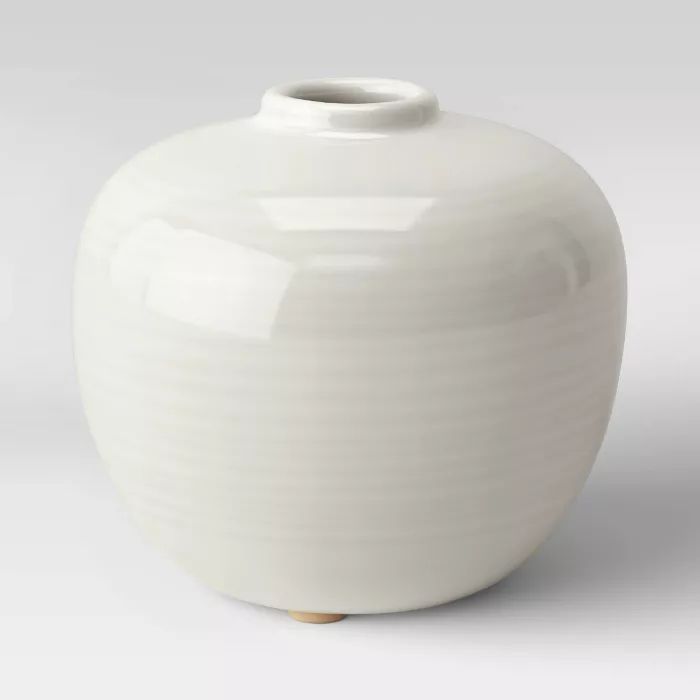 4" x 4.5" Ceramic Bud Vase Ivory - Threshold™ | Target