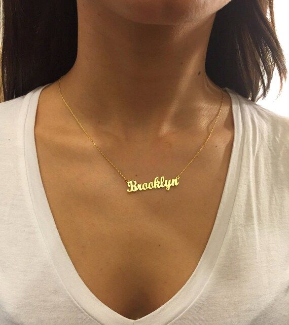 Name Necklace - Dainty Name Necklace - Gold Name Necklace - Personalized Necklace - Custom Name Neck | Etsy (US)
