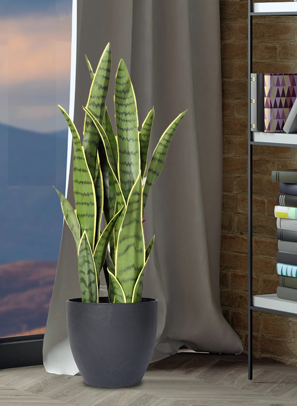 27'' Faux Snake Plant (Sansevieria) Plant in Pot | Wayfair North America