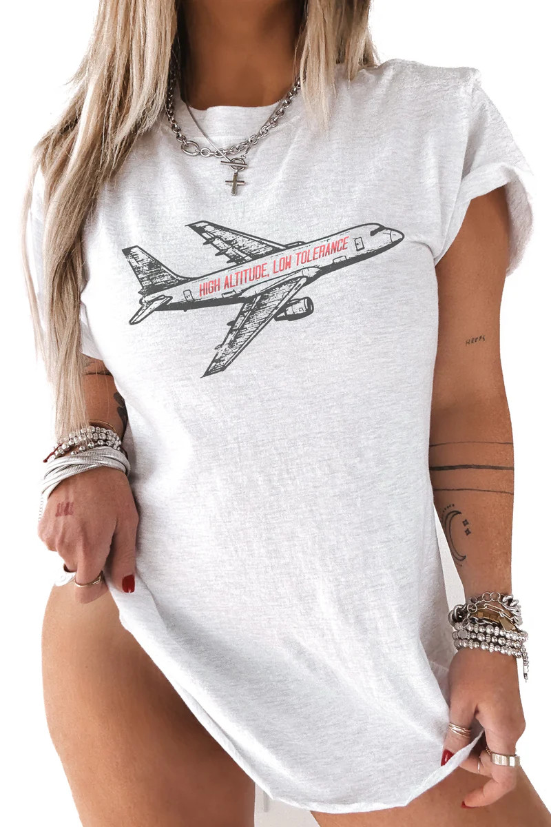 HIGH ALTITUDE, LOW TOLERANCE SIDE SLIT TEE | Pebby Forevee