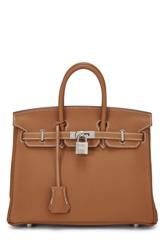 Hermès Gold Togo Birkin 25 QGB0MO320B009 | WGACA | What Goes Around Comes Around