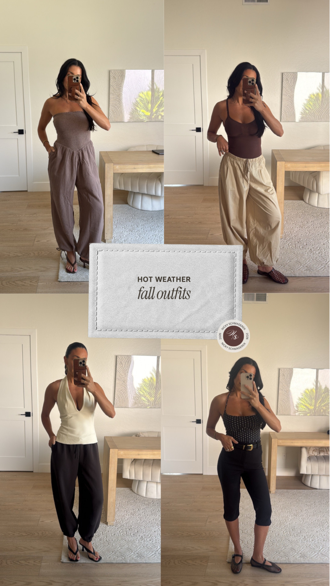 Us hot climate girls want to dress up for fall too! 🍂

fall outfits, prefall fashion, transitional outfits, summer to fall outfits, nicky schmaderer 

 