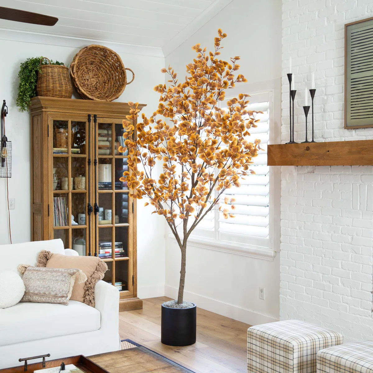 Artificial Autumn Fall Eucalyptus Tree | Wayfair North America