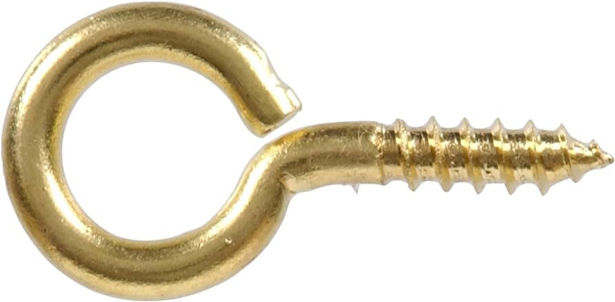 The Hillman Group 9461 Brass Small Screw Eye, 0.080 x 5/8-Inch, 6-Pack | Amazon (US)